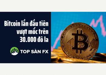 Bitcoin lần đầu tiên vượt mốc trên 30.000 đô la