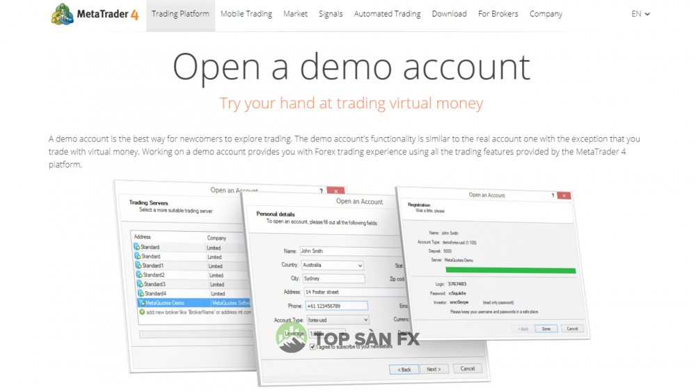 Tài khoản demo Forex - 10 thắc mắc thường gặp