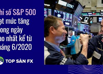 Chỉ số S&P 500 đạt mức tăng trong ngày cao nhất kể từ tháng 6/2020