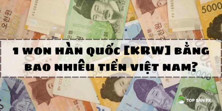 1 Won Hàn Quốc bằng bao nhiêu tiền Việt Nam?
