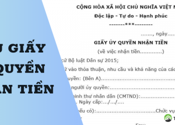 Giấy ủy quyền nhận tiền