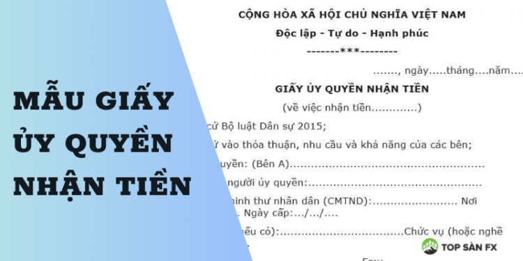 Giấy ủy quyền nhận tiền