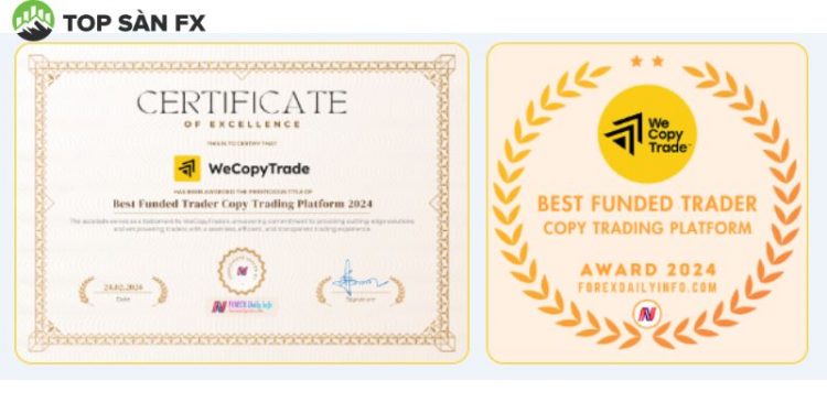 WeCopyTrade vinh danh nhận giải “Best Funded Trader Copy Trading Platform 2024”