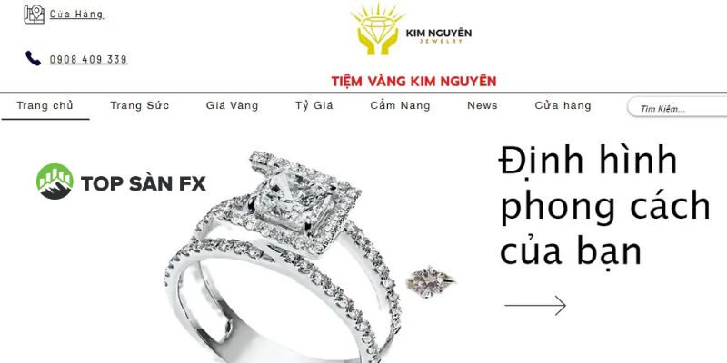 Danh mục sản phẩm tại Tiệm vàng Kim Nguyên