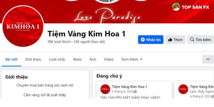 Giá vàng tiệm vàng Kim Hoa Bình Dương hôm nay bao nhiêu?