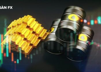 Giá vàng thế giới giảm về dưới 5.000 USD/oz trong khi dầu thô tiếp tục tăng